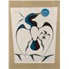 Image 2 : Glass picture frame of Indigenous art image approx. 30" x 27"