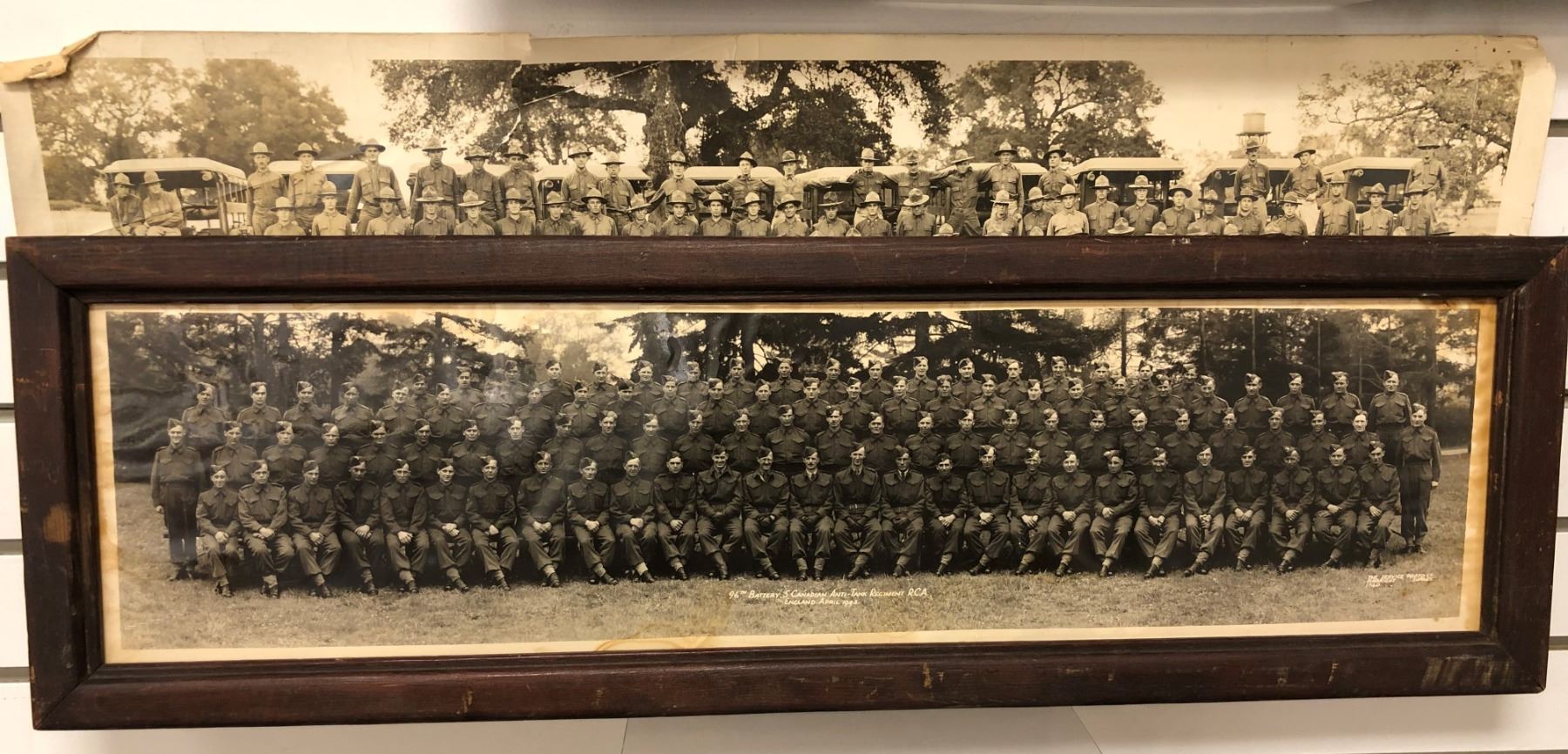 Two Original Black & White Prints - Framed April 1943 96th Battery, 5