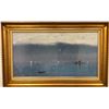 Image 1 : Print - Ocean Scene with Guilded Frame