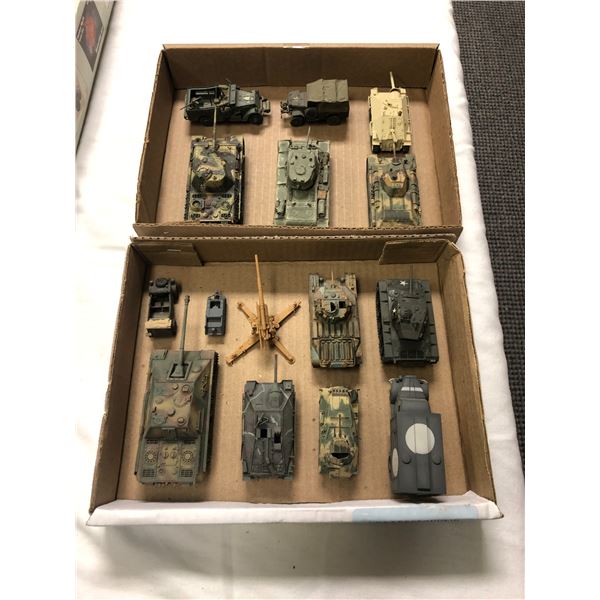 Shelf Lot of 14 Built 1/72 nd scale Armour Models