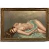 Image 1 : Nude - original oil painting in guilded frame by T..K. Chan