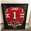 Image 1 : Roberto Luongo #1 2010 Olympics Jersey Signed & Framed with COA sticker