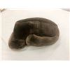 Image 2 : Russian Navel Officers Brown Leather Fur Cap with fur brim. (CIRCA 1960's) Size - 7 1/8