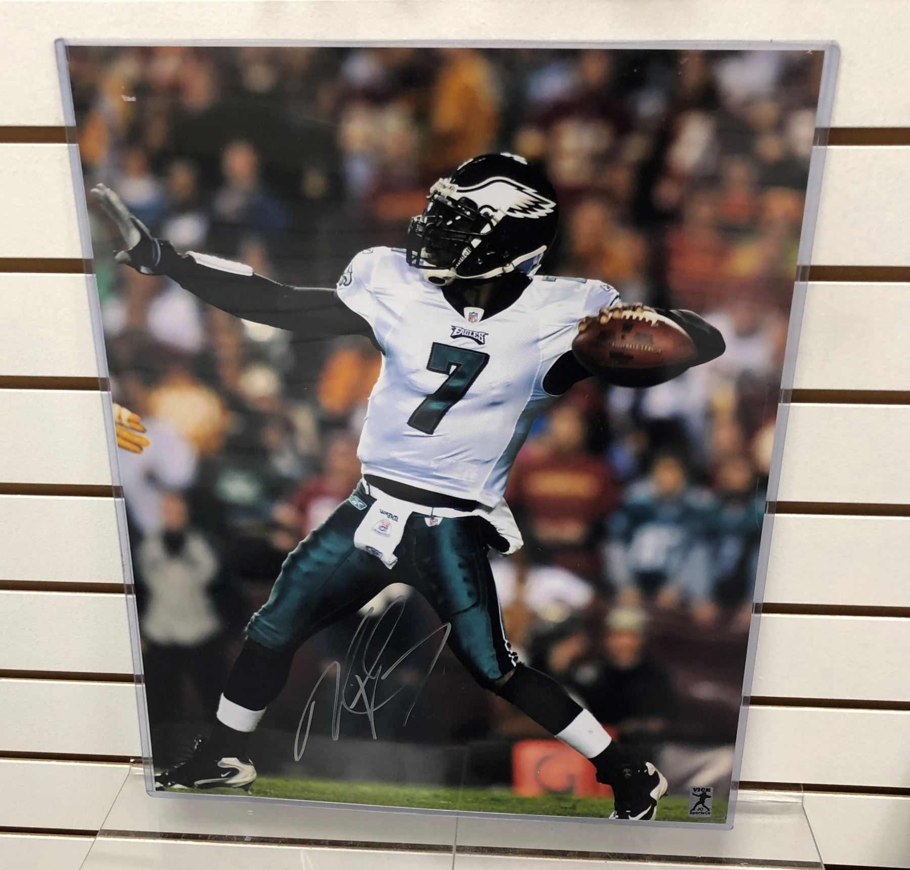 Mike Vick Sticker Michael Vick Autographed photo with COA Sticker from Michael Vick ...