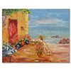 Image 1 : Elliot Fallas, "The Red Door" Original Oil Painting on Canvas, Hand Signed with Letter of Authentici