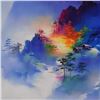 Image 3 : H. Leung, "Mountain Retreat" Hand Embellished Limited Edition on Canvas, Numbered 30/100 and Hand Si