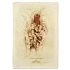 Image 1 : Brachi Horen, "Miziyon Tetse Torah" Hand-Embellished Mixed Media with Goldleaf, Hand Signed with Cer