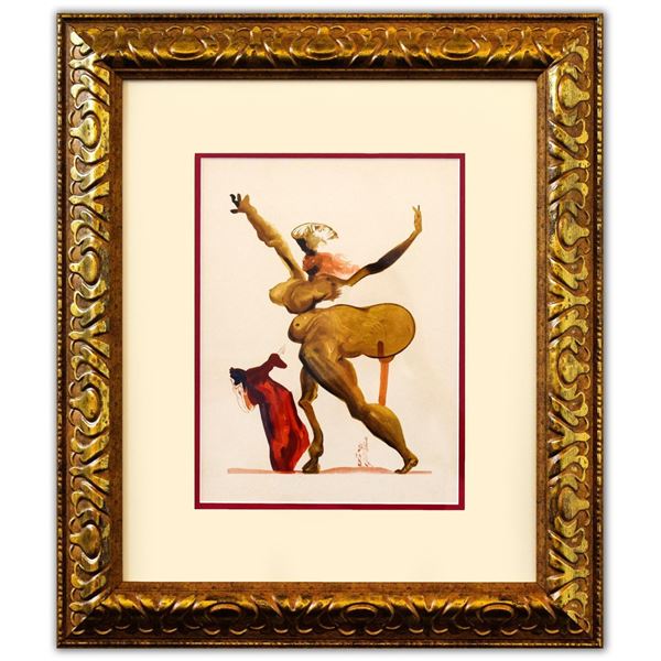 Salvador Dali- Original Color Woodcut on B.F.K. Rives Paper "Inferno 33"