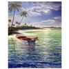 Image 1 : Ken Shotwell, "Dusk Isand" Hand Signed Original Panting on Board with Certificate of Authenticity.