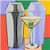 Image 2 : Steve Kaufman (1960-2010) "Martini" Hand Embellished Limited Edition Hand Pulled Silkscreen on Canva