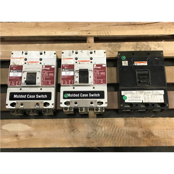 Lot of (3) Molded Case Circuit Breakers