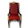 Image 1 : FRENCH EMPIRE LEATHER THRONE CHAIR #2353657