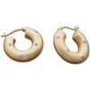 Image 1 : 14k GOLD DIAMOND HOOP EARRINGS  #2353978