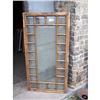 Image 1 : A Beveled Glass Window With Wood Frame #2354204