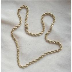 Vintage 14K Y GOLD HEAVY ROPE NECK/ MINT #2354317