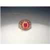 Image 1 : 14K Gold Maharaja Ruby Diamond Filigree Ring #2354410