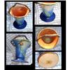 Image 1 : RARE ~ROSEVILLE~ 1931 PINE CONE BLUE BASKET #2354522