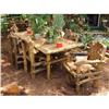 Image 1 : ANTIQUE PRIMITIVE RUSTIC LODGE DINING TABLE & 6#2354578