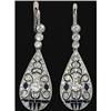 Image 1 : Platinum 2.34.c Diamond Edwardian Drop Earrings#2367557