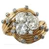 Image 1 : 18K Gold Old MIne Diamond Retro 1960's Ring #2367564