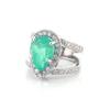 Image 1 : 5.25ct Muzo Emerald & Diamonds Ring in 14k WG #2367727