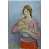 Image 1 : Jan De Ruth, Mother & Child, Signed Oil on #2368325