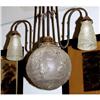 Image 1 : French Deco  Glass Chandelier Signed Muller#2368416