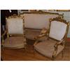 Image 1 : Gilt Italian Carved Settee and Pair Arm Chairs #2390542