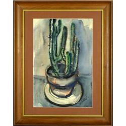 ?Cactus? by Calvird watercolor painting #2390561