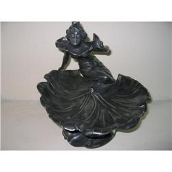 ART NOUVEAU LADY SEATED ON LARGE LILLY PAD  #2390779