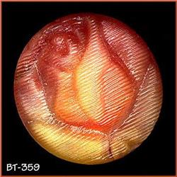 100 REALISTIC MOONGLOW GLASS ROSE BUTTONS 50's #2390781