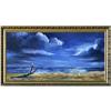 Image 1 : ORIG OIL PAINTING OF BLUE SKY AND SEASCAPE  #2390914