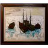 Image 1 : ORIG OIL PAINTING IMPRESSIONISTIC BOATS #2390915