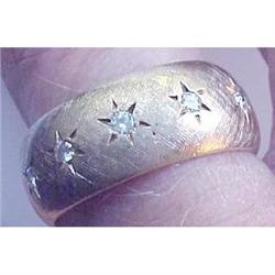 Man's 14k gold & diamond wedding band #2391250