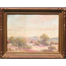 Signed Herbert Sartelle Desert painting #2391258
