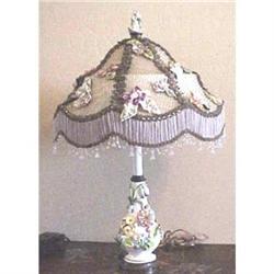 applied floral lamp base with custom shade #2391259