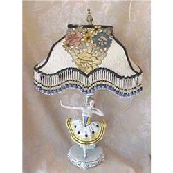 Porcelain ballerina lamp custom shade #2391268