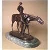 Image 1 : JOCKEY WITH GROOMER EQUESTRIAN   BRONZE #2391298