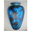 Image 1 : Iridescent Blown Glass Flower vase w signature!#2391345