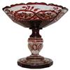 Image 1 : Bohemian Ruby Red Glass Compote #2381594