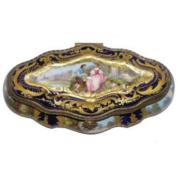 French Sevres Style Porcelain Dresser Box #2381629