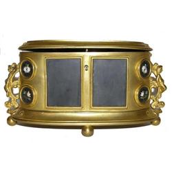 Ormolu Metal Pietra Dura Dresser Box #2381635