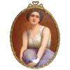 Image 1 : Porcelain Plaque Portrait After Adolphe Piot #2381640