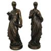Image 1 : Pair Antique Classical Bronze Figurines #2381661