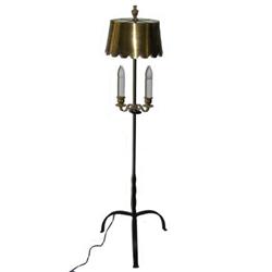Georgian Style Wrought Iron Brasss Floor Lamp #2381904