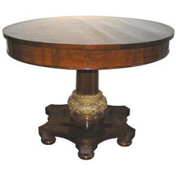 Empire Round Pedestal Center or Dining Table #2381906