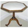Image 1 : Octagonal Marble Inlaid Tripod Table #2381912