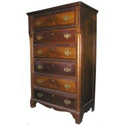 Flame Mahogany Tall Chest of Drawers #2381931