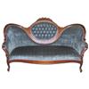 Victorian Blue Velvet Upholstered Sofa #2381935