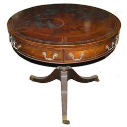 Federal Style Mahogany Drum Table #2381938